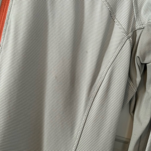 Lululemon Run Wild 1/2 Zip Pullover 6 Stripe thumb holes mock neck - Picture 5 of 9